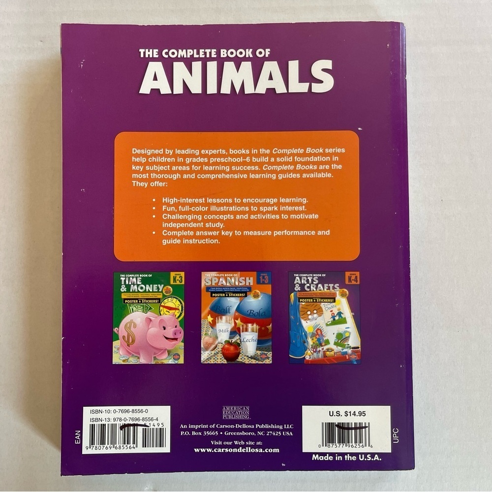 The Complete Book of Animals for Grades 1-3 - Picture 2 of 6